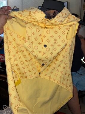 Louis Vuitton style Pale Yellow Monogram sleeveless pet vest